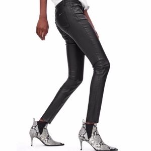 Zara skinny coated black jeans